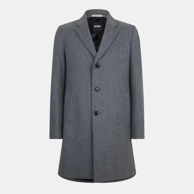 Boss Mens H Hyde Formal Coat Open Grey male XL