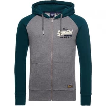 Superdry Duo Zip Through Hoodie - Dark Marl 14Q