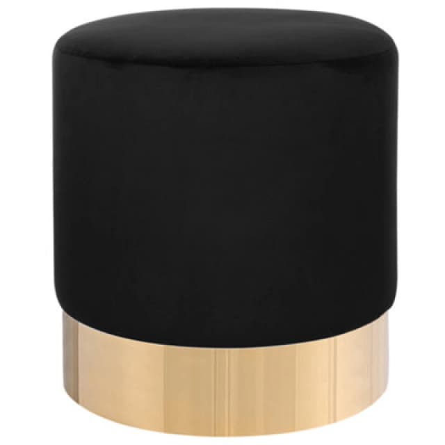 Beliani Glam Pouffe Sophia Velvet Black