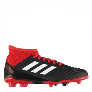 adidas Predator 18.3 Junior FG Football Boots - Black/Wht/Red