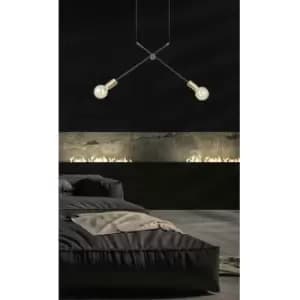 Emibig Geomet Black Pendant Ceiling Light 2x E27