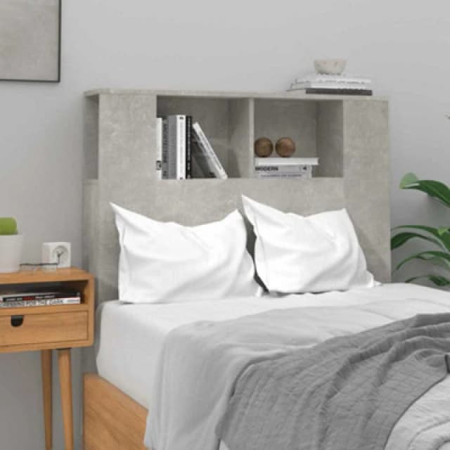 Vidaxl Headboard Cabinet Concrete Grey 100X18.5X104.5 Cm, Grey 811911