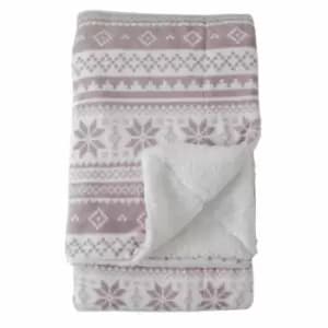 Crossland Grove Scandi Sherpa Throw Neutral 1400x1700mm