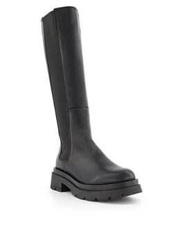 Dune London Tempas Chelsea High Leg Boots - Black