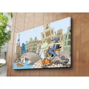 70100C-062 Multicolor Decorative Canvas Painting