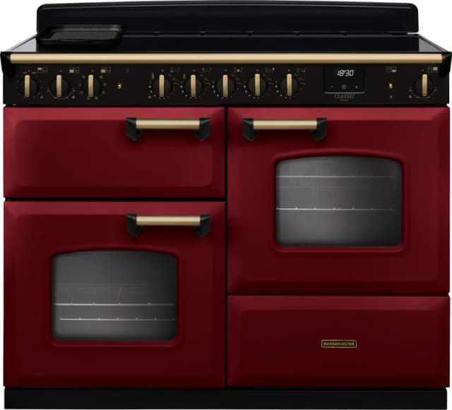 Rangemaster CLDLO110EIPBOR/AB1 Classic Deluxe OC 110cm Induction Range Cooker Antique Brass Trim 18349 - BORDEAUX CLDLO110EIPBOR/AB1