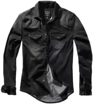 Brandit Riley Denim Shirt, black, Size 3XL, black, Size 3XL