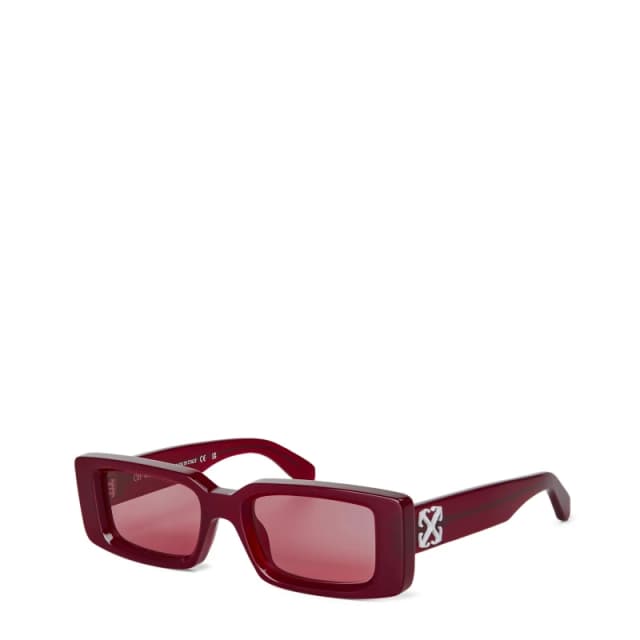Off White Arthur Acetate Full Rim Rectangle Sunglasses 2828 Burgundy unisex One Size