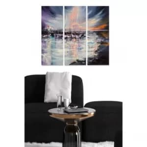 MDF431251183 Multicolor Decorative MDF Painting (3 Pieces)