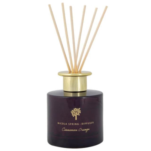 Nicola Spring Reed Diffuser - 200ml - Cinnamon & Orange - Warm Spiced Festive Fragrance With 6 Reeds Long Lasting Scent
