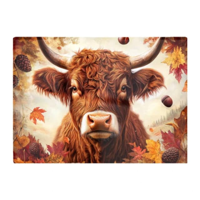 Warren Reed Designer Autumn Highland Cow Chopping Board