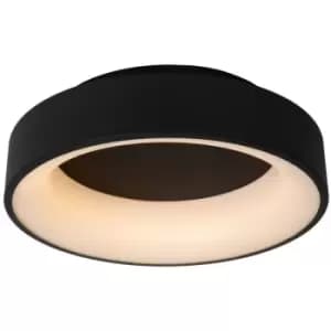 Lucide Mirage Modern Flush ceiling light - Ø38cm - LED Dim. - 1x22W 2700K - Black