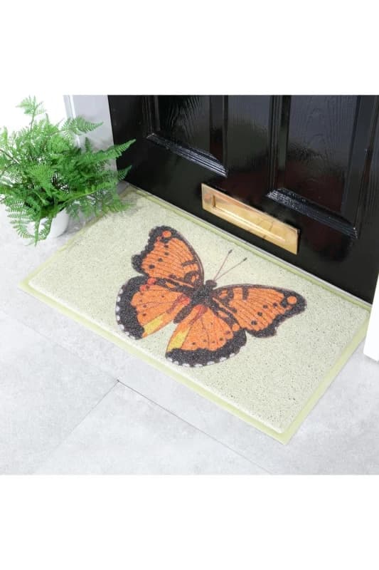 Native Natural Single Butterfly Doormat (70 X 40Cm)