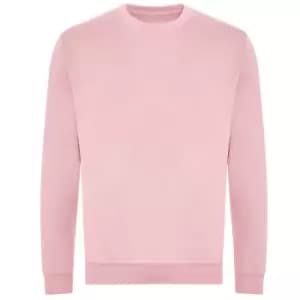 Awdis Mens Organic Sweatshirt (S) (Baby Pink)