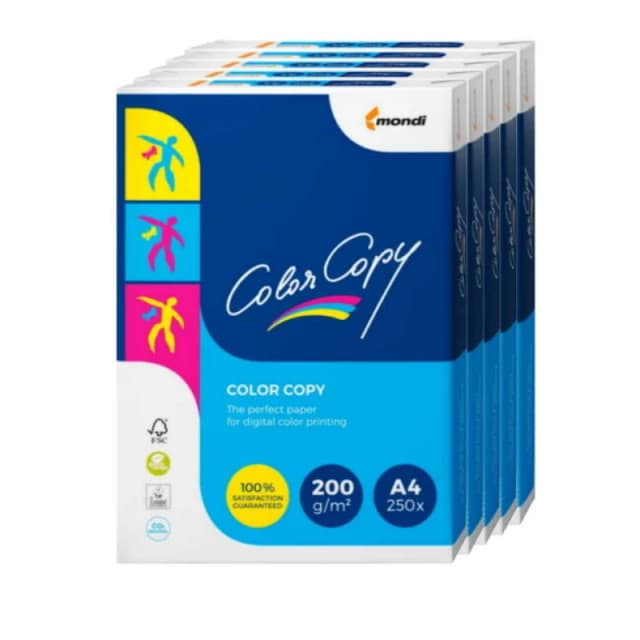 Mondi Color Copy A4 200gsm Copy Paper with ColorLok 1250 Sheets (5 Packs)