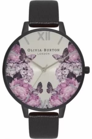 Ladies Olivia Burton After Dark Floral Butterfly Print Watch OB16AD10