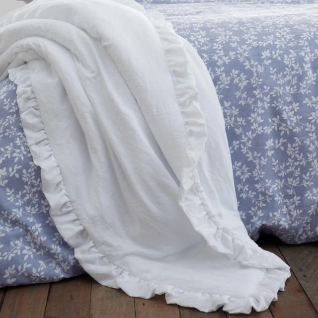 Soft Washed Frill Bedspread
