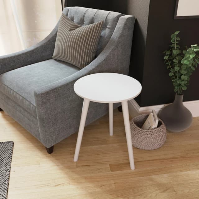 Lassic Vida Designs Round Side Table White unisex One Size