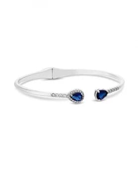 Jon Richard Blue Pear Open Cuff Bangle