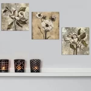 3BT021 Grey Green White Decorative MDF Painting (3 Pieces)