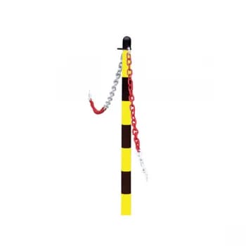 Plastic Post for Chain - Yellow / Black