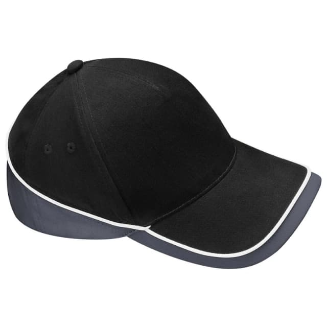 Beechfield Beechfield Teamwear Competition Cap Baseball Headwear in Jet Black Jet Black One Size Unisex 5055747772906