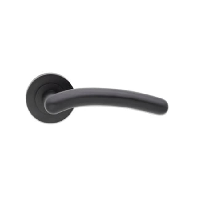 Spira Brass Taurus Lever Door Handle Matt Black