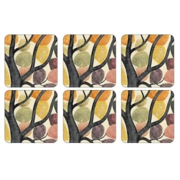 Pimpernel Set of 6 Coasters - Dancing Branche
