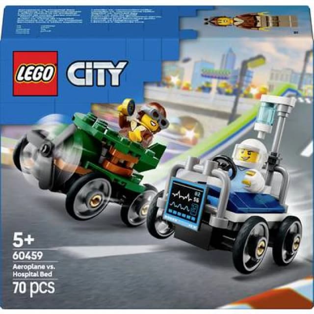 LEGO LEGO City Aeroplane vs. Hospital Bed Race Car Pack 60459