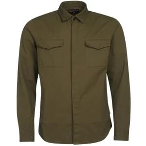 Barbour Mens Moorhouse Overshirt Olive Large