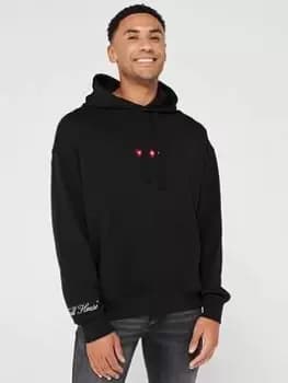 HUGO Deewax Overhead Hoodie - Black, Size S, Men