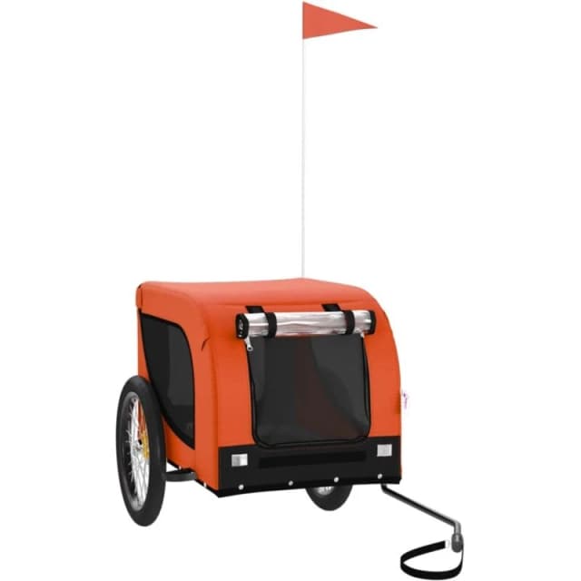 VIDAXL Vidaxl - Pet Bike Trailer Orange and Black Oxford Fabric and Iron 8720845770907
