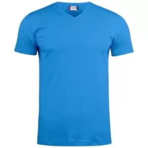 Clique Unisex Adult Basic Knitted V Neck T-Shirt (L) (Royal Blue)