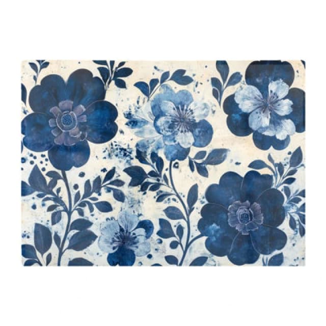 Warren Reed Designer Blue Floral Painting Chopping Board