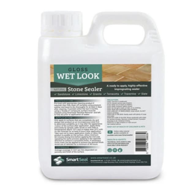 SMARTSEAL Sandstone/Natural Stone Sealer - Wet Look - 1 Litre M3-JB0Y-SPCW