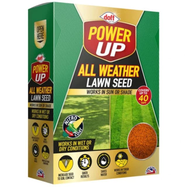 Doff Power Up All Weather Lawn Seed with NITRO-COAT - 1kg F-GH-A00-DPU