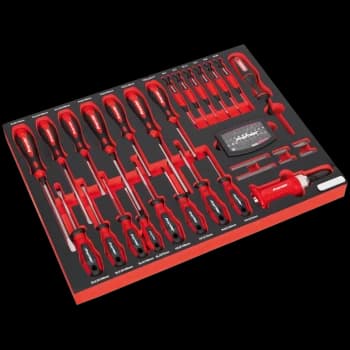 Sealey 72 Piece Screwdriver Set in Module Tray