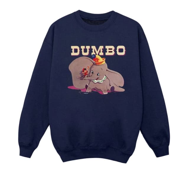 Disney Men Dumbo Timothy's Trombone Sweatshirt in Navy Size: Small Navy S Male 5063376267298