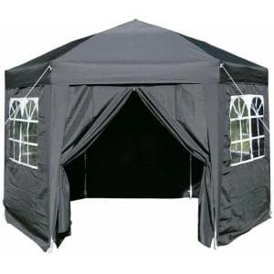 Airwave Hexagon Gazebo 3.5 Black - Garden & Outdoor