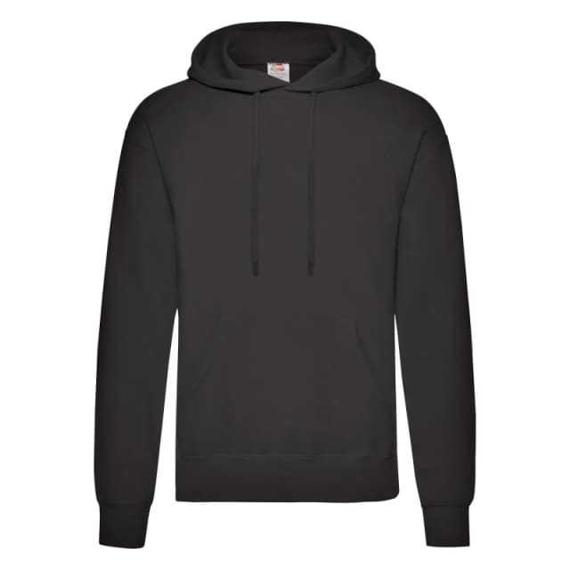 Fruit Of The Loom Fruit of the Loom Men Hooded Sweatshirt Hoodie in Black Size: Small Black S Male 5055747640441