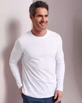 Cotton Traders Mens 5 Pack Long Sleeve Vests in White