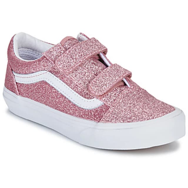Vans rose gold old skool v glitter Girls Junior trainers Rose Gold UK 10 (EU 27)