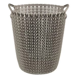 Curver Harvest brown Knit effect Plastic Circular Kitchen bin 7L