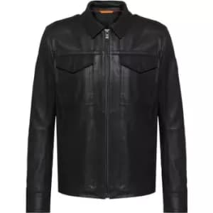 BOSS Jobeaan Leather Jacket - Black