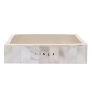 Hotel Collection Mother of pearl soap dish - White