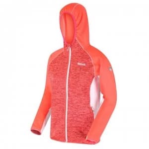 Regatta Walbury Full Zip Hooded Fleece - FieryC/FryCo