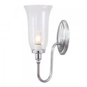 1 Light Bathroom Wall Light Polished Chrome IP44, G9