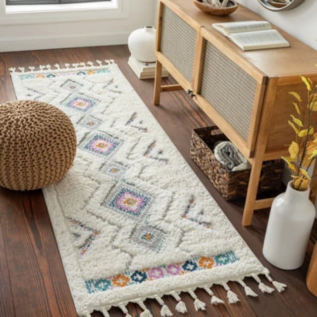 Livabliss Shaggy Modern Boho Plush Pile Ivory Lilo Runner Rug 80 X 220 Cm - Easy Care, Non Shedding, Ideal For Living Room & Bedroom