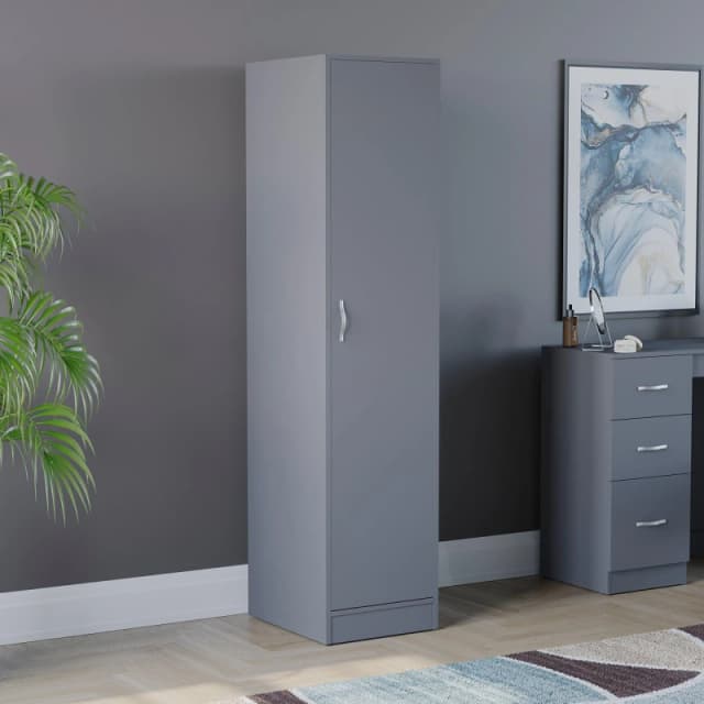 Lassic Vida Designs Riano 1 Door Wardrobe Grey unisex 1 Door