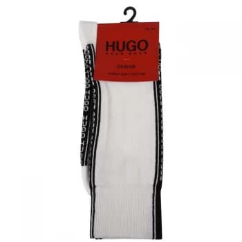 Hugo Boss Tape Logo Socks White